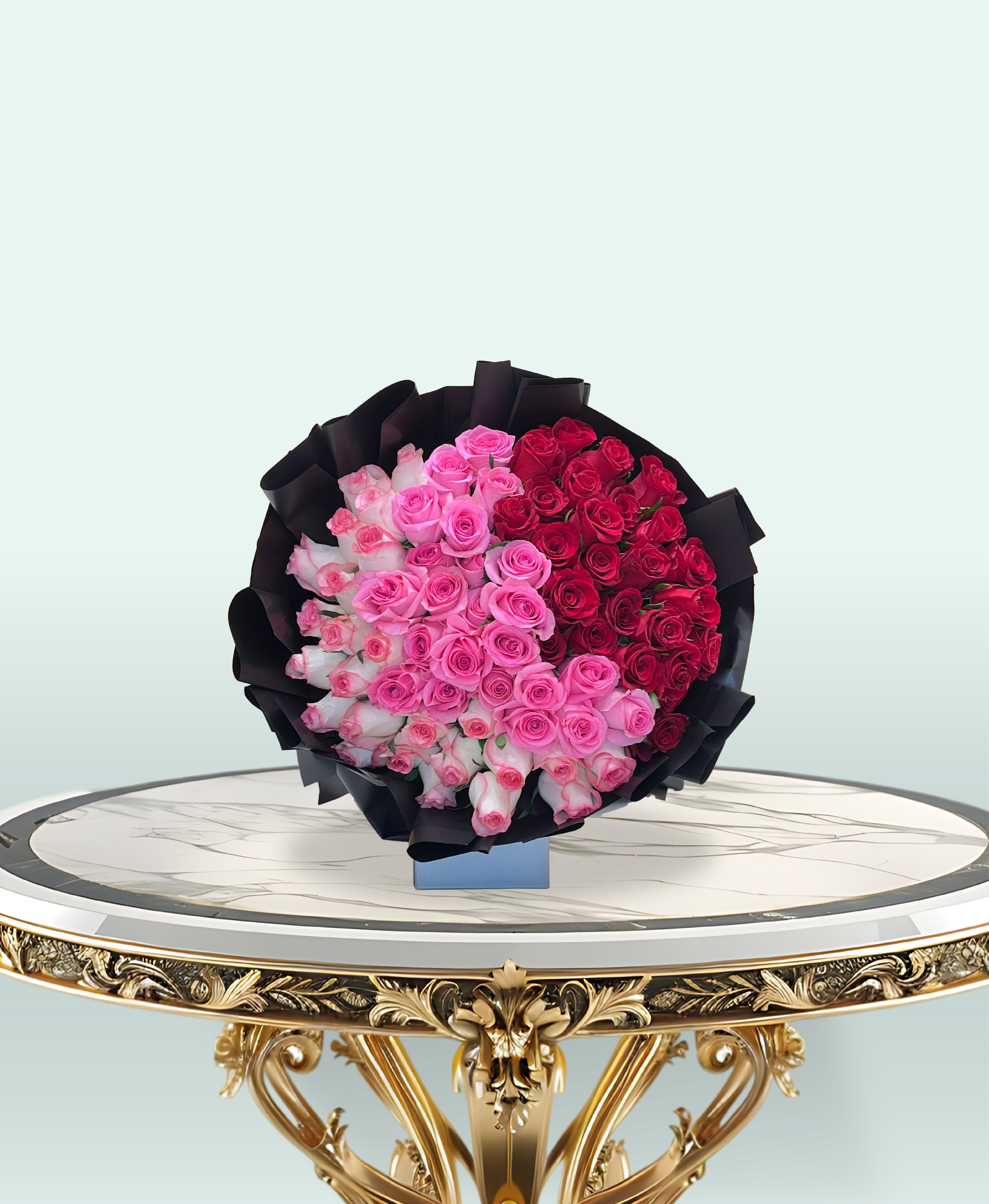 Grandeur of Roses – Red & Pink Luxe Bouquet